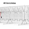 Soporte para 48 bicicletas Free Stand Two Sides 48