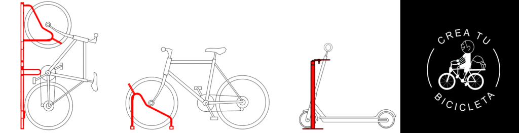 soportes para bicicletas y patinetes