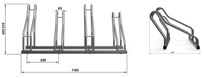 soportes tipo rack de suelo modelo cros 2 alturas