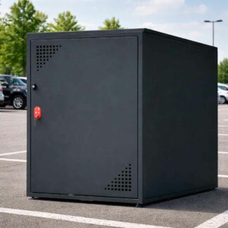 box para bicicletas modular con cerradura de seguridad